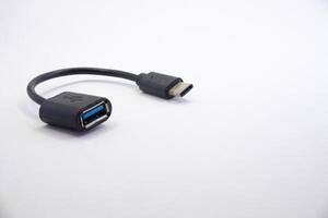 USB genere B per USB genere c convertitore isolato su bianca sfondo foto