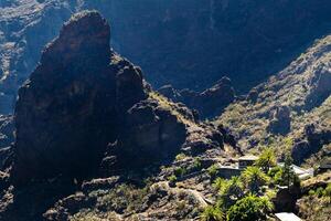 maschera villaggio nel Spagna, popolare turista destinazione maschera villaggio di tenerife foto