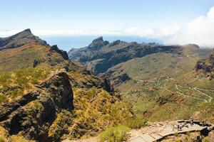 maschera villaggio nel Spagna, popolare turista destinazione maschera villaggio di tenerife foto