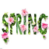 ai generato Ciao primavera floreale sfondo con primavera testo per design contento primavera saluti foto
