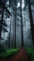 ai generato naturale sfondo verde le foglie nel un' foresta, crescita, primavera e estate foto