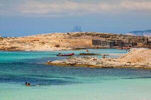 formentera baleari isola Visualizza a partire dal mare di il ovest costa foto