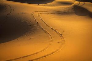 deserto duna a erg Chebbi vicino Merzouga nel Marocco. foto