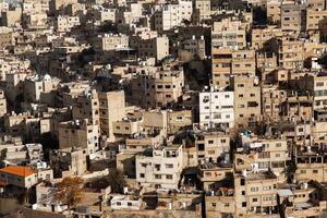 aereo Visualizza di amman città il capitale di Giordania. città fuga di amman. foto