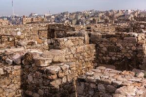 aereo Visualizza di amman città il capitale di Giordania. città fuga di amman. foto