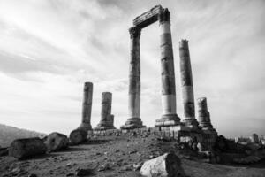 aereo Visualizza di amman città il capitale di Giordania. città fuga di amman. foto