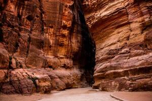 bellezza di rocce e antico architettura nel petra, Giordania. antico tempio nel petra, Giordania. foto