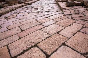 romano rovine nel il jordanian città di jerash. il rovine di il murato greco-romano insediamento di gerasa appena al di fuori il moderno città. il jerash archeologico Museo. foto