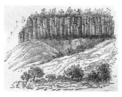 basaltico colonne di il Alvernia, Vintage ▾ incisione. foto
