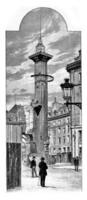Torre Ruggieri dopo il demolizione di il Halles mercato nel Parigi, Francia. foto