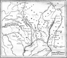 agricolo carta geografica di il nord-est regione, Vintage ▾ incisione. foto