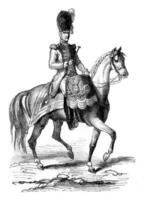 timpanista gendarmi di il imperiale guardia nel 1804, Vintage ▾ incisione. foto