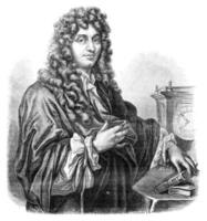 huygens. - disegno di edward garnier. di edelinck dopo, Vintage ▾ incisione. foto