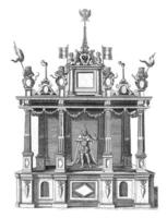 Teatro con re albrecht io, 1594, Vintage ▾ illustrazione. foto