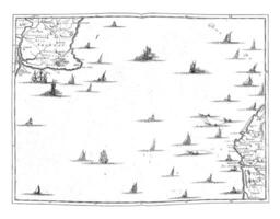 carta geografica di il stretto di calai, Vintage ▾ illustrazione. foto