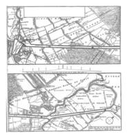 carta geografica di il proposto canale fra utrecht e il zuiderzee, Vintage ▾ illustrazione. foto