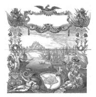 conquista di Gibilterra, 1704, Vintage ▾ illustrazione. foto
