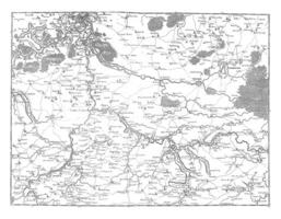 carta geografica di il province di liegi e lussemburgo, Vintage ▾ illustrazione. foto