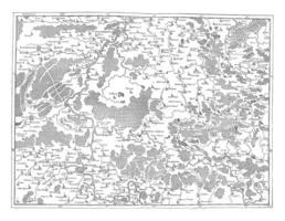 carta geografica di settentrionale Francia, Vintage ▾ illustrazione. foto