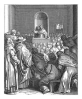 sermone di Tommaso Tommaso d'Aquino nel Parigi foto
