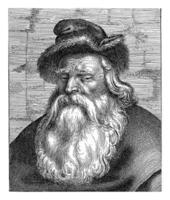 fallimento di un' uomo con un' lungo barba e un' berretto su il suo testa foto