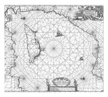 passaporto carta geografica di il orientale parte di il mediterraneo, con Cipro, jan luyken foto