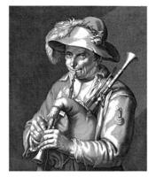 suonatore di cornamusa, corniola bloemaert foto