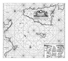 carta geografica di il isole di sicilia e Malta e parte di il costa di tunisia, jan luyken foto