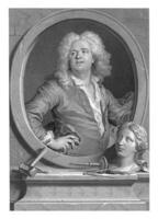 ritratto di Guillaume costron, nicolas de larmessin iii, dopo jacques de lione, 1694 - 1755 foto