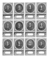 sinistra metà con dodici ritratti di un' totale di ventiquattro ministri di amsterdam foto