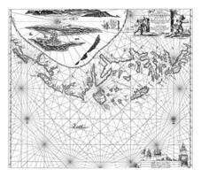 passaporto carta geografica di parte di il costa di Finlandia, jan luyken foto