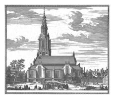 Visualizza di il zuiderkerk nel amsterdam, pietro hendricksz. scusa, 1662 - 1720 foto