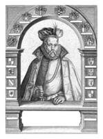 ritratto di tycho brah a il età di quaranta con cappello, Giacobbe de gheyn ii, 1593 - 1597 foto
