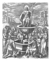 Cristo come un' Fontana di vita, hans collaert io, dopo croccante furgone tana Brock, 1530 - 1580 foto