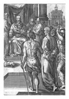 Cristo per Erode, johannes Wierix, dopo croccante furgone tana Brock, 1576 foto