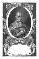 ritratto di Abramo zacutus lusitano a il età di 66, claude audran io, 1643 - 1644 foto