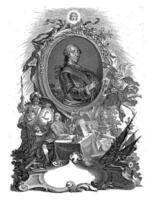 ritratto di Louis xv, re di Francia, johann esaias Nilson, 1731 - 1788 foto