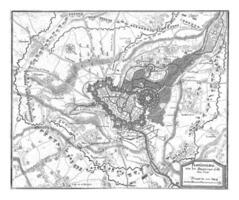 Piano di il assedio di lilla, 1708 foto