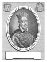 ritratto di cardinale ascanio filomarino, albertus clouwet, 1666 - 1679 foto