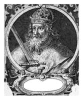 Carlo Magno come uno di il nove eroi, croccante furgone de passe io, 1574 - 1637 foto