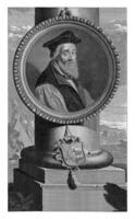 ritratto di nicolas Ridley, vescovo di Londra, pietro furgone pistola, dopo adriaen furgone der Weff, c. 1669 - 1731 foto