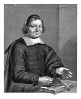ritratto di il amsterdam predicatore laurenzio amico, pietro sano di mente attribuito a, 1661 - 1673 foto