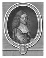 portret furgone charles de la porte, claude io Duflos, 1675 - 1727 foto