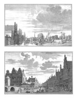 foglia con Due visualizzazioni di alkmaar, jan puntata, dopo corniola pronk, 1746 foto