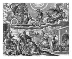 il pianeta Saturno e suo figli, danneggiare Jansz muller, dopo maarten furgone Heemskerck, 1638 - 1646 foto
