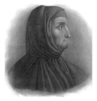 ritratto di poeta e scrittore Francesco Petrarca, giovanni antonio sasso, 1802 - 1871 foto