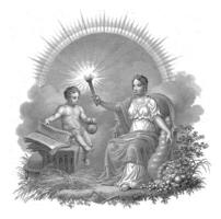 donna con torcia con ragazzo con Melograno, filippo Velijn, dopo Louis moritz, 1797 - 1836 foto