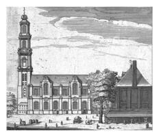 Visualizza di il westerkerk nel amsterdam, jan veenhuysen, 1664 foto