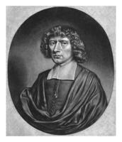 ritratto di joannes oyer, Giacobbe Gola, 1670 - 1724 joannes oyer, predicatore nel amsterdam. foto