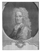 ritratto di jean barbeyrac, Giacobbe Houbreken, dopo jan Wandelaar, 1717 - 1744 foto